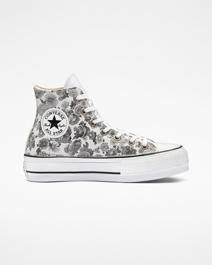 Topanky Na Platforme Converse Chuck Taylor All Star Lift LTD Floral Vysoke Damske Kvetinové | SK MXBZ117